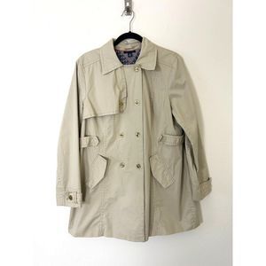 Tommy Hilfiger Trench Coat‎ Women's XL Kahki Beige classic spring